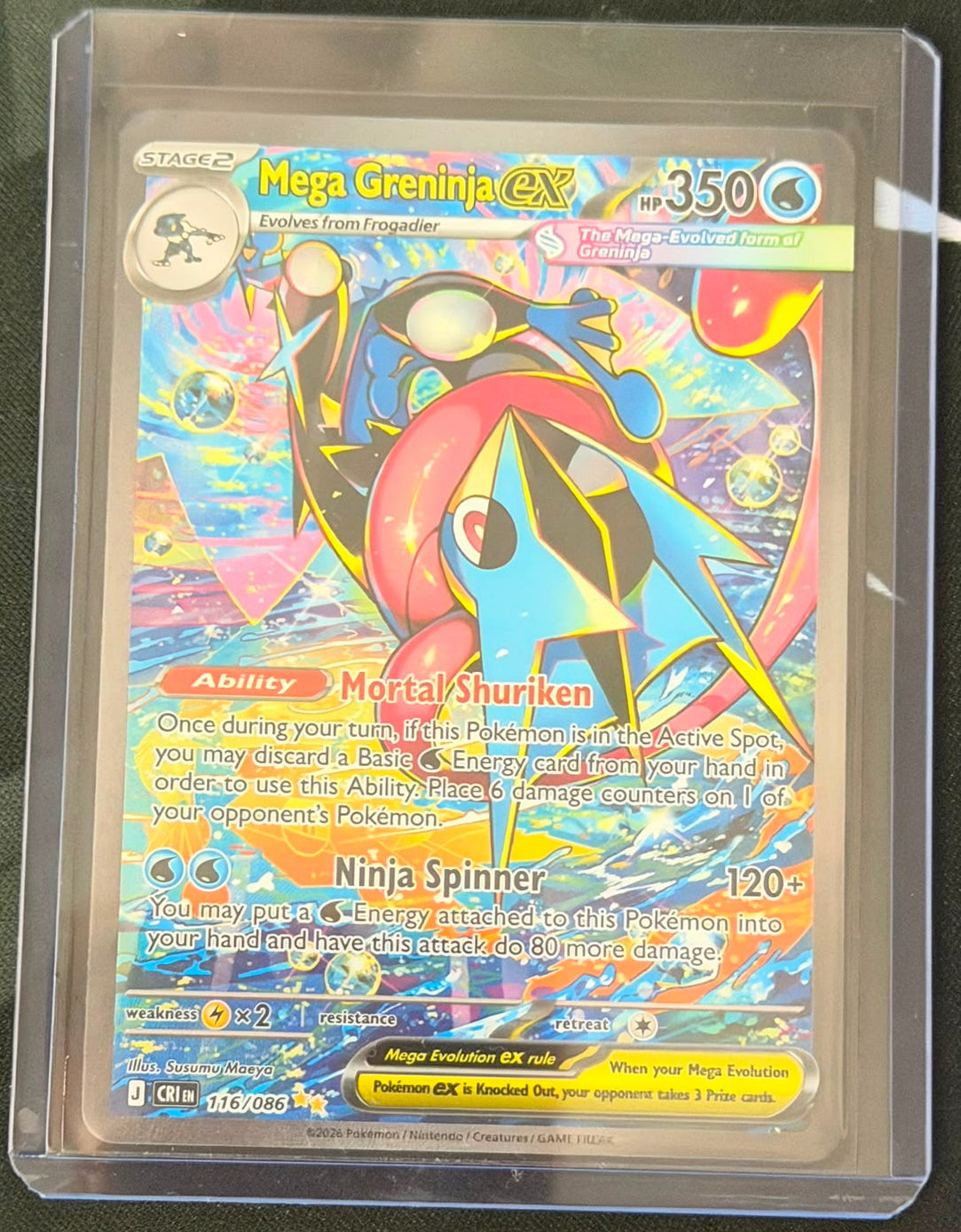 Mega Greninja ex 116/086 — Inglês